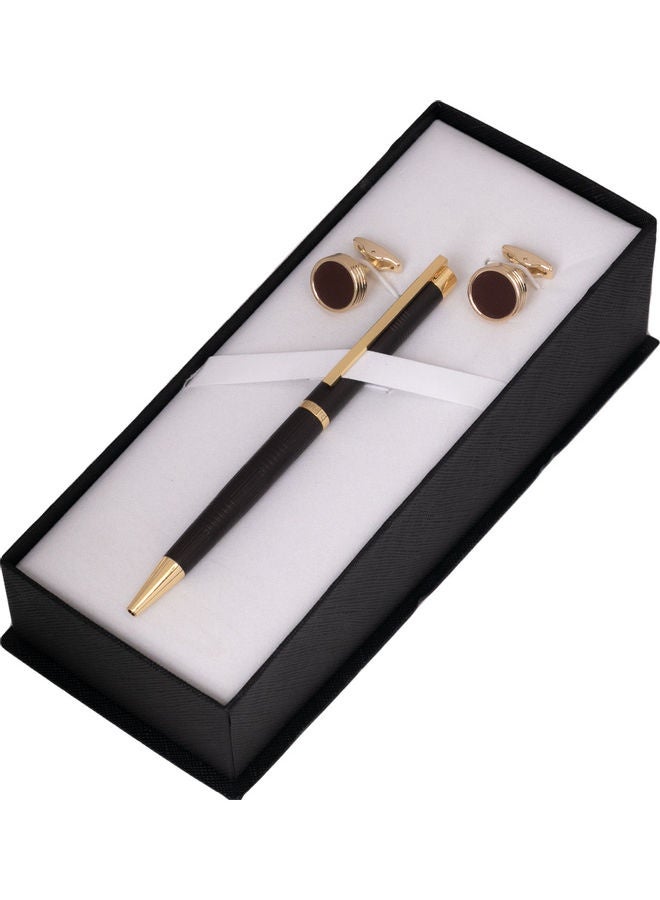 Corato Black and gold Corato pen and cufflinks set - Image 3