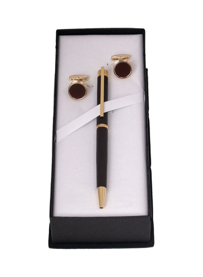 Corato Black and gold Corato pen and cufflinks set - Image 2