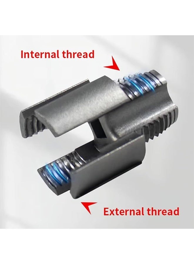 Integrated Internal & External Pipe Threading Tool, Pvc Threading Tool Kit, Electric Drill Compatible Pvc Pipe Threader Kit With Various Die Sizes, Pipes Threader Plumbing Tools (1/2" + 3/4") - Image 5
