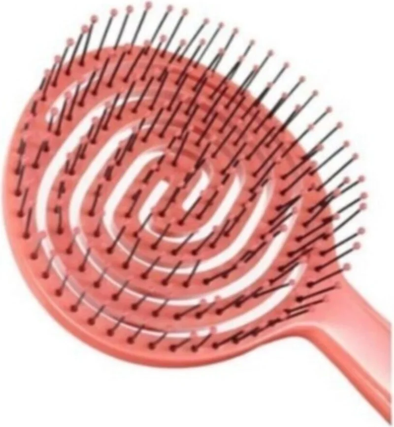 Nascita Three-Dimensional Oval Hair Brush White and Pink