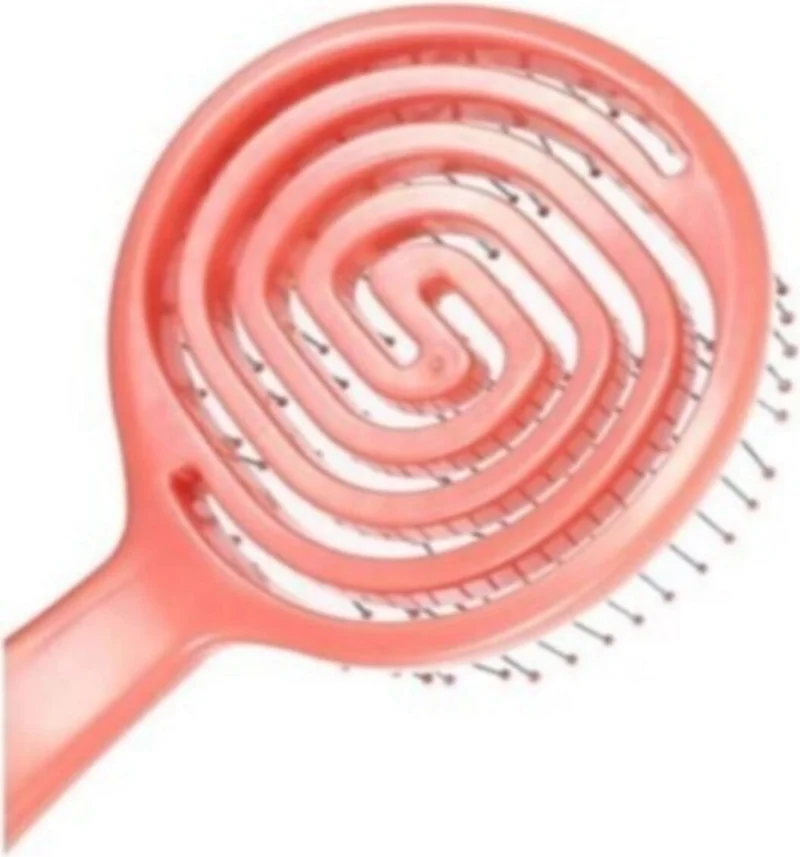 Nascita Three-Dimensional Oval Hair Brush White and Pink