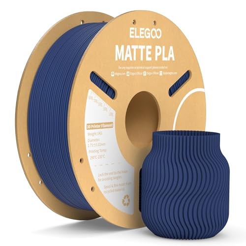 ELEGOO Matte PLA Filament Navy Blue 1KG 175mm 3D Printer Filament Dimensional Accuracy 002mm 1kg Carboard Spool 22lbs Fits for Most FDM 3D Printers - Image 1