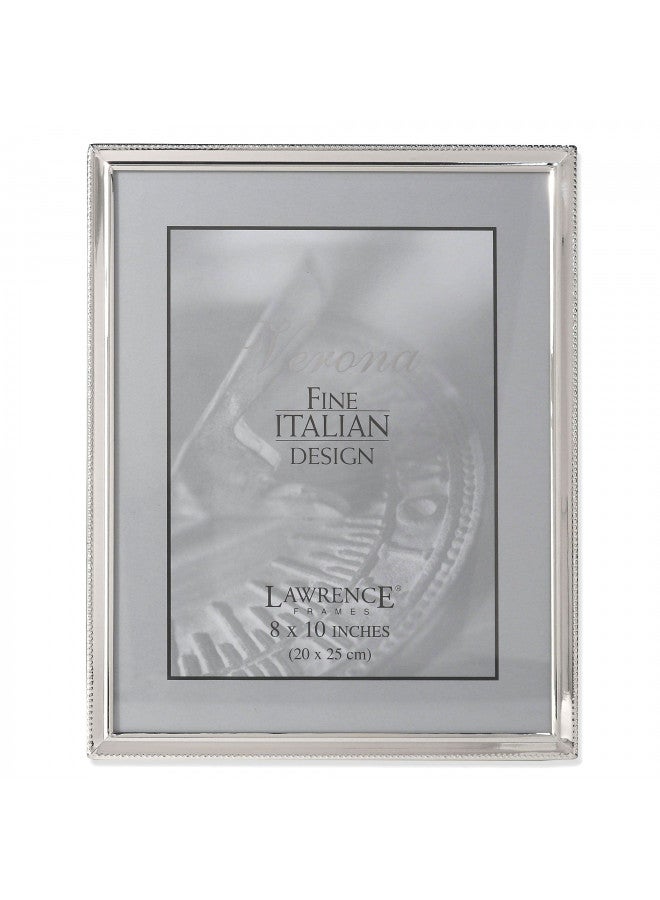 Lawrence Frames Bead Border Design, 8x10, Silver - Image 1
