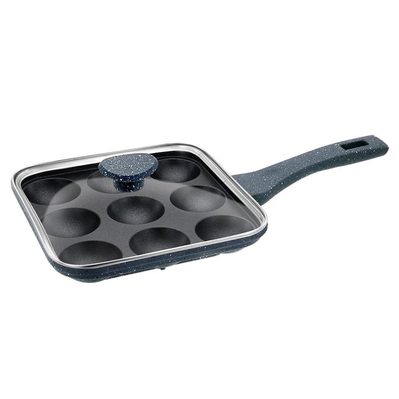 PREMIER Non Stick Astral Paniyaram Square pan 9 Cavity with Glass Lid - Image 4