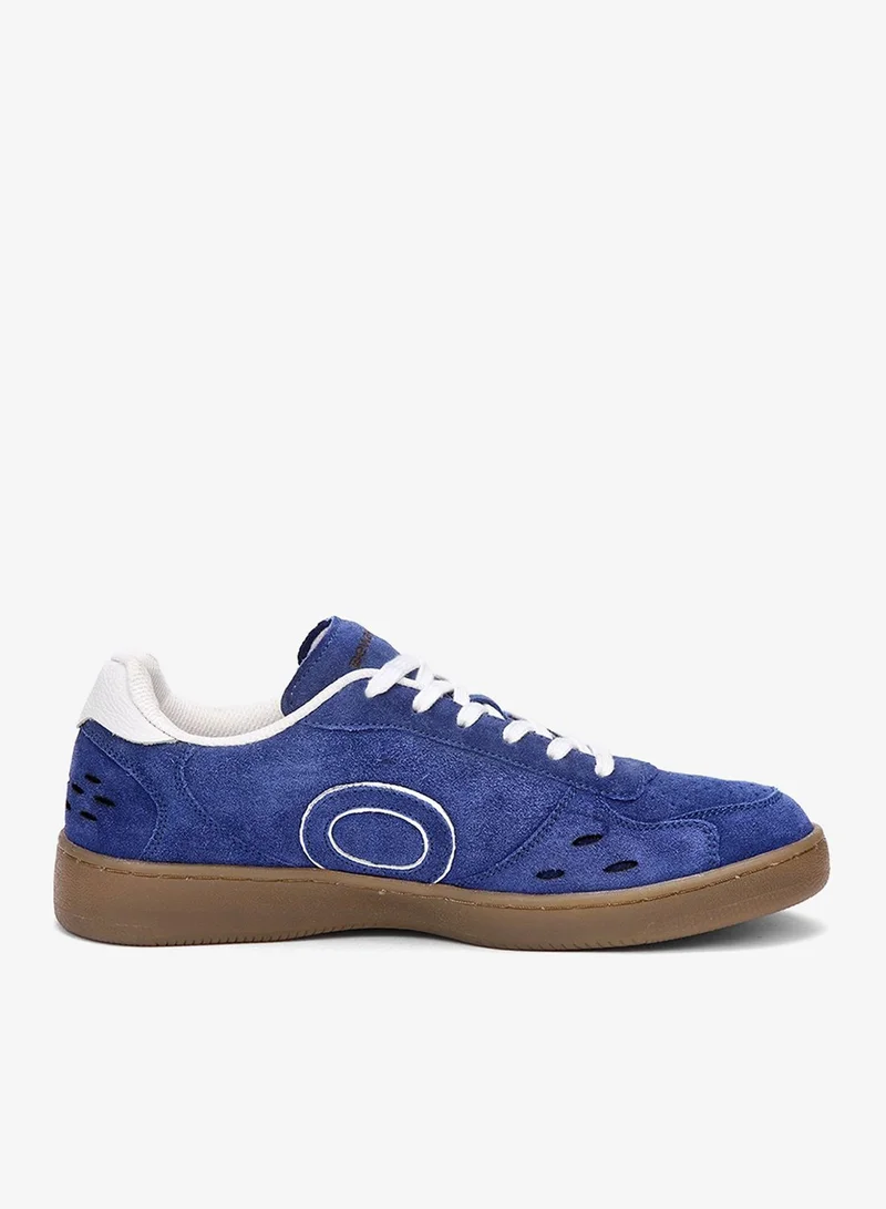 بيواكوف Men's Ollie Zone Ford Blue Suede Leather Skate Sneakers