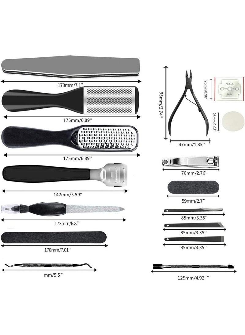 Arabest 36 in 1 Pedicure Kit, Professional Pedicure Tools Foot Rasp Foot Dead Skin Remover for Home & Salon Care - Image 3