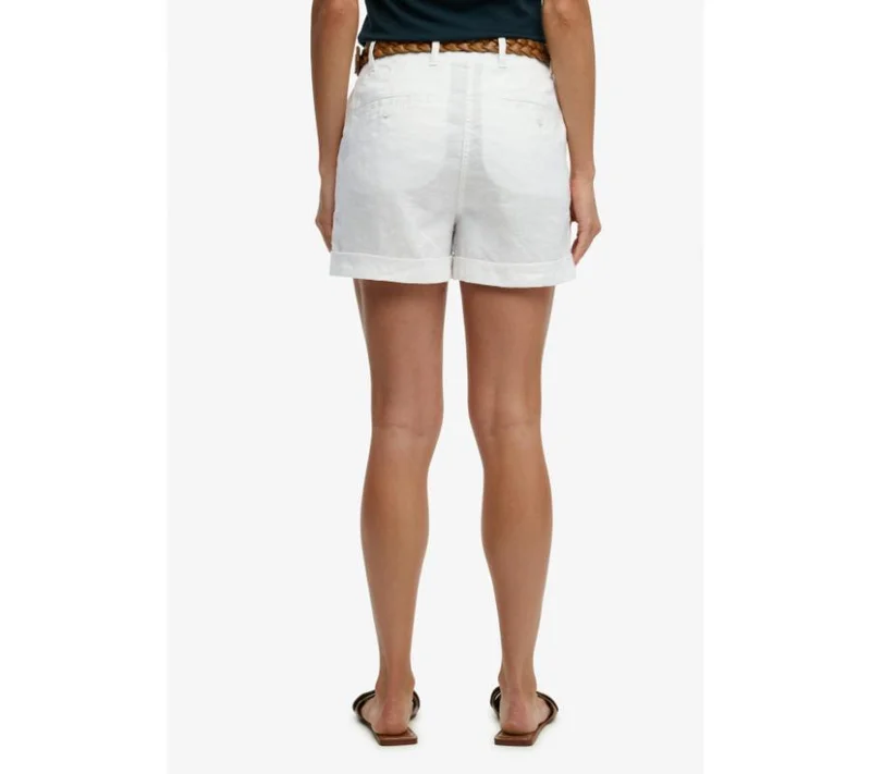سوبر دراي Mid Rise Linen Shorts