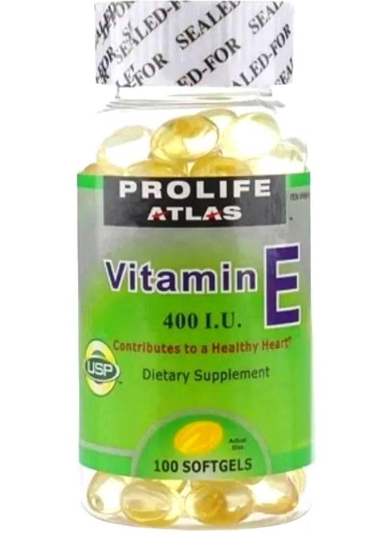 أطلس برولايف بروليف أطلس فيتامين إي 400 وحدة دولية. 100 كبسولة - Image 1