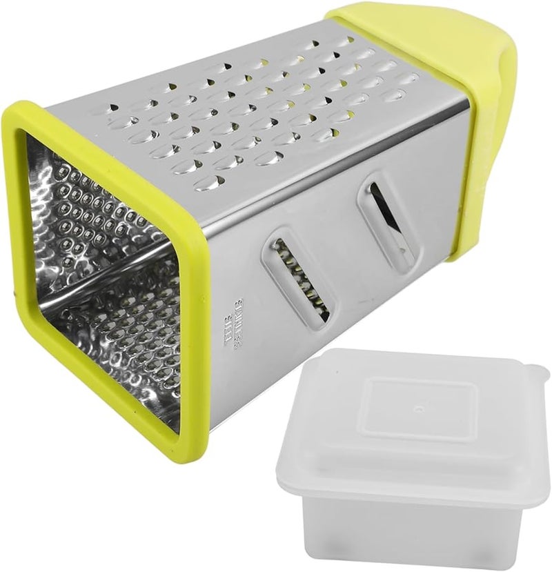 Stainless Steel 4 Sided Box Grater With Storage Container For Cheese Vegetables Home Kitchen - Image 2