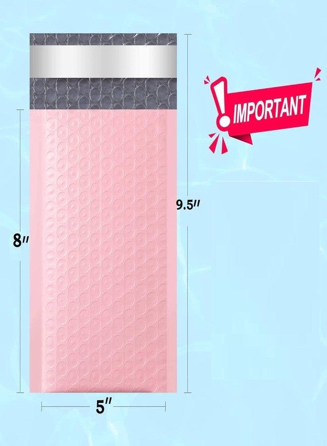 Breewell® 8 x 5 Inch Off Pink Padded Envelopes Seal Bubble Bags Bubble Mailer Bag Shipping Pack of 50 –Off Pink - Image 2