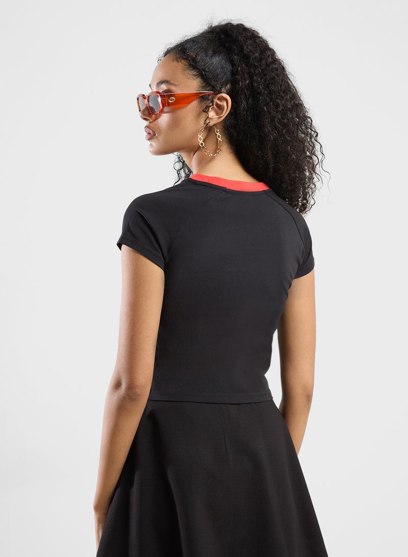 Grimey Lucky Dragon Girl Raglan Fitted T-Shirt - Image 2