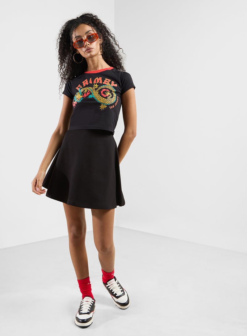 Grimey Lucky Dragon Girl Raglan Fitted T-Shirt - Image 4