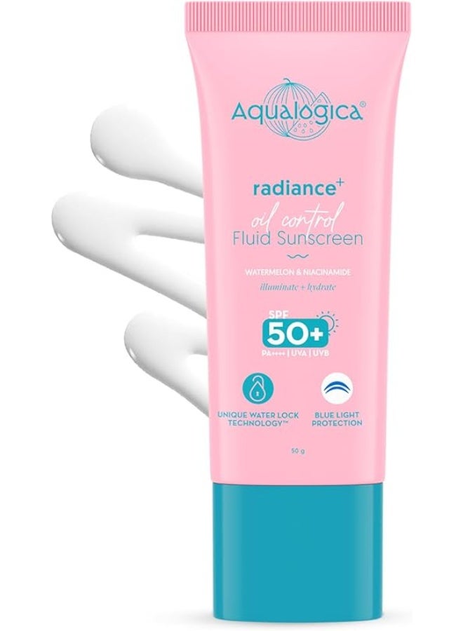 Aqualogica RADIANCE + OIL CONTROL FLUID SUNSCREEN 50G - Image 1