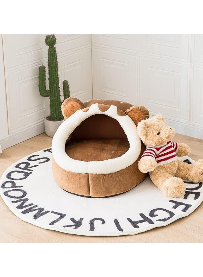 عام سرير الكلب للشتاء مع تدفئة فعالة، منزل الجرو المريح، خيمة النوم للقطط، كهف السرير الداخلي للقطط الصغيرة، سفينة حراسة للكلاب والقطط ذات الأحجام الصغيرة والمتوسطة - Image 3