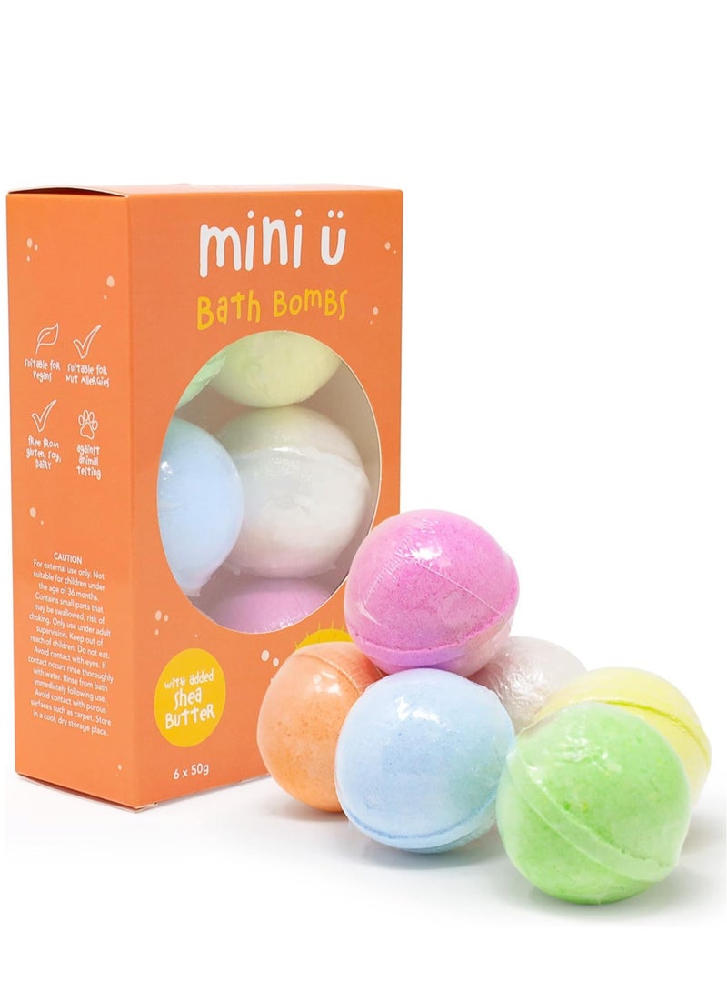 Mini U Bath Bombs in Single Package for Kids - Bath Fizzers, Gifts for Children, Vegan & Cruelty Free - Ideal Birthday Gift for Kids (Orange) - Image 1