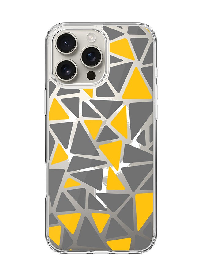 Stylizedd For iPhone 16 Pro Max Case [Compatible with MagSafe] Slim Magnetic cover Clear Phone Case - Triabstract - Image 1