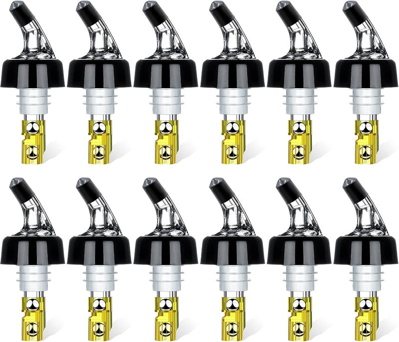 SuproBarware Automatic Measured Bottle Pourer - Quick Shot Spirit Measure Pourer Drinks Wine Cocktail Dispenser Home Bar Tools - 1oz/30ml (12) - Image 1