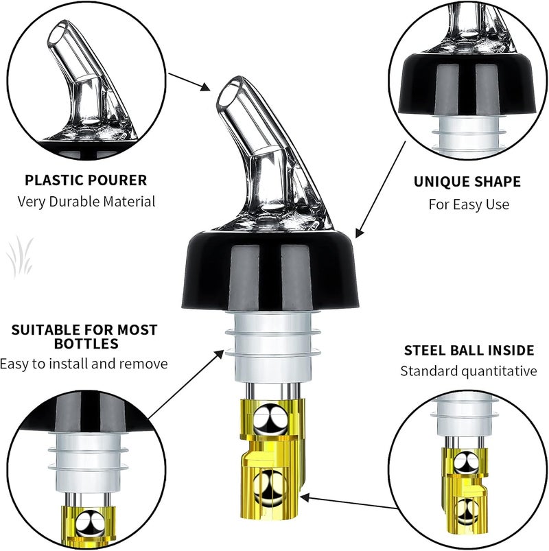 SuproBarware Automatic Measured Bottle Pourer - Quick Shot Spirit Measure Pourer Drinks Wine Cocktail Dispenser Home Bar Tools - 1oz/30ml (12) - Image 4