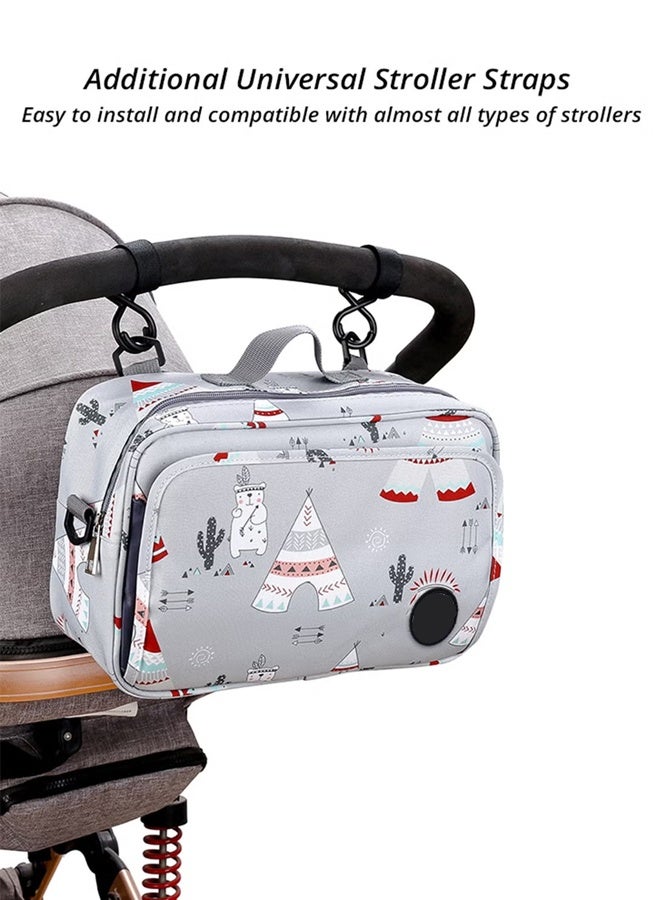 Baby Diaper Caddy Bag - Diaper Caddy Tote Baby Stroller Bag Nursery Storage Bin for Diapers, Wipes & Toys Mini Diaper Bag for Outdoor - Image 1