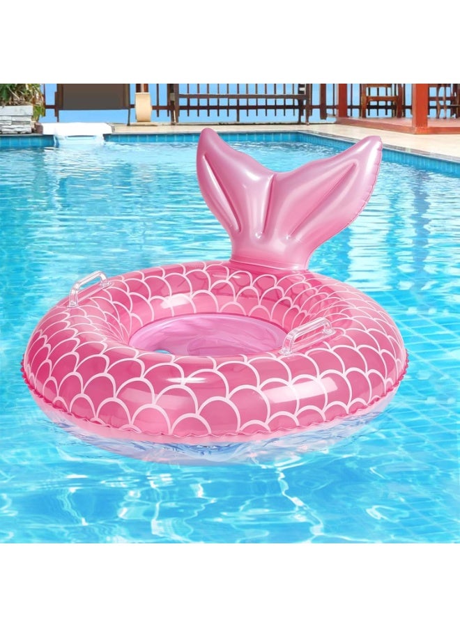 Baby Pool Float Mermaid Inflatable Swim Ring with Seat Handles Toddler Swimming Float for Baby Girls Boys and Kids - Image 5