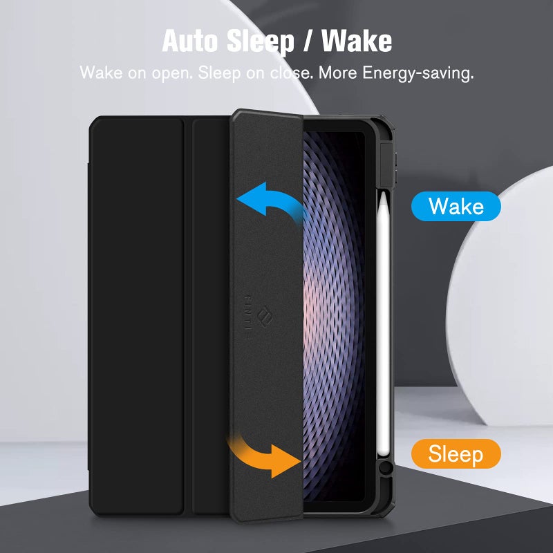 Fintie Hybrid Slim Case for iPad Pro 11-inch (4th / 3rd Generation) 2022/2021 - [Built-in Pencil Holder] Shockproof Cover w/Clear Transparent Back Shell, Also Fit iPad Pro 11" 2nd Gen, Dreamy Marble - Image 3