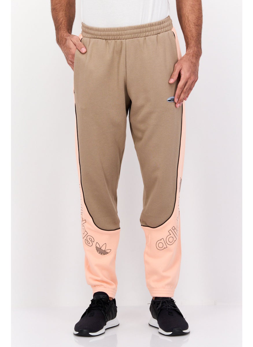adidas Originals Men Regular Fit Brand Logo Outdoor Sweatpants, Brown  - Image 1