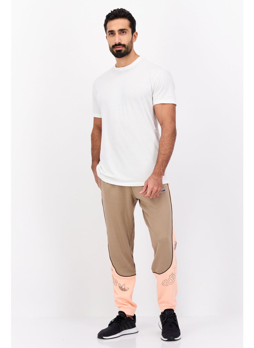 adidas Originals Men Regular Fit Brand Logo Outdoor Sweatpants, Brown  - Image 4