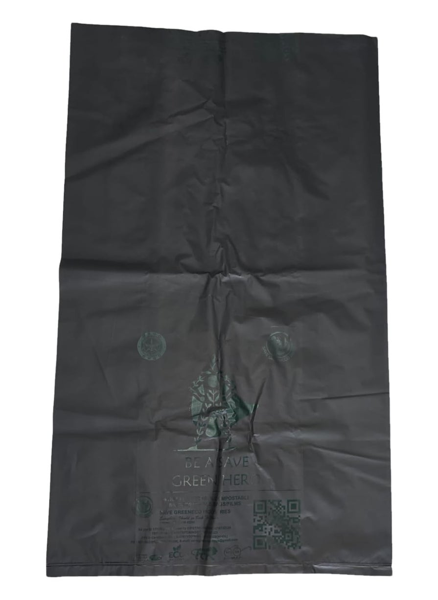 Ayaa Fashions Save GreenEco Premium Compostable Garbage Bags 225 Pcs Pack of 5 45 Bags Each Small Size 17 x 19 Inches Black Color for Strong Dustbin Bags  - Image 1