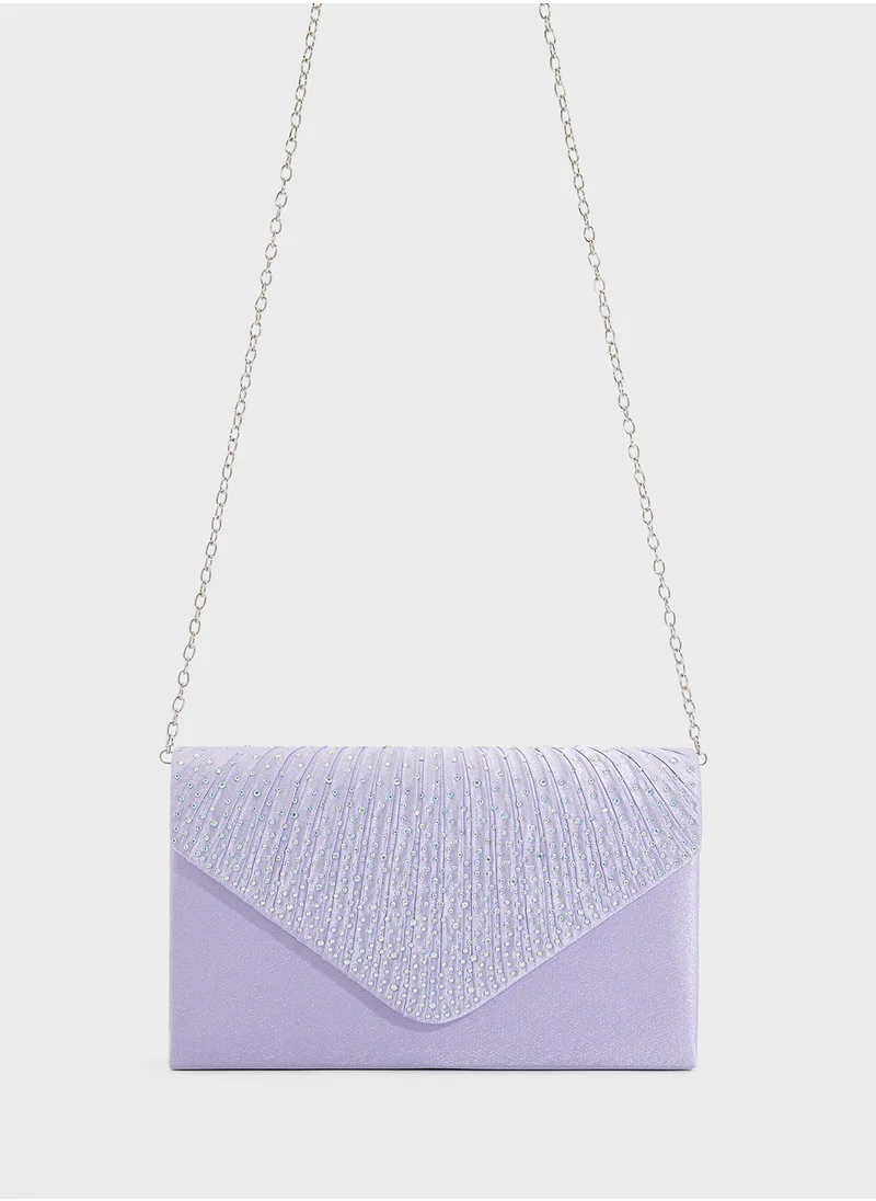 Ella Limited Edition Pleated Embellished Clutch Bag