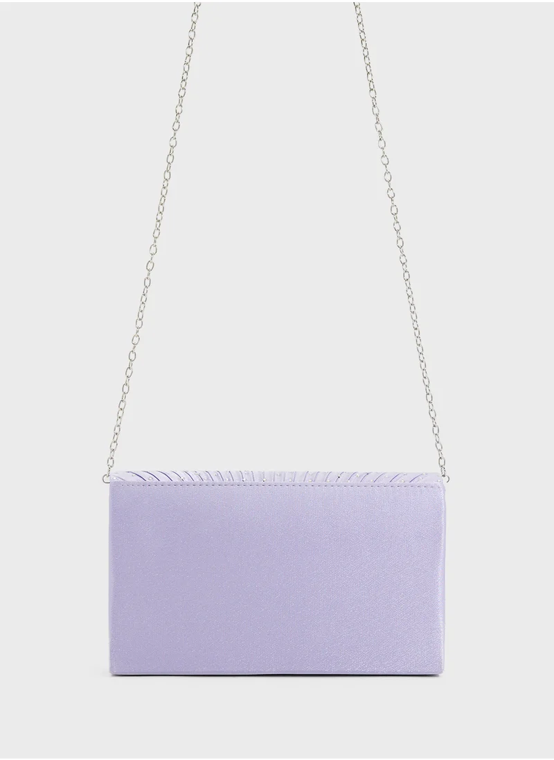 Ella Limited Edition Pleated Embellished Clutch Bag