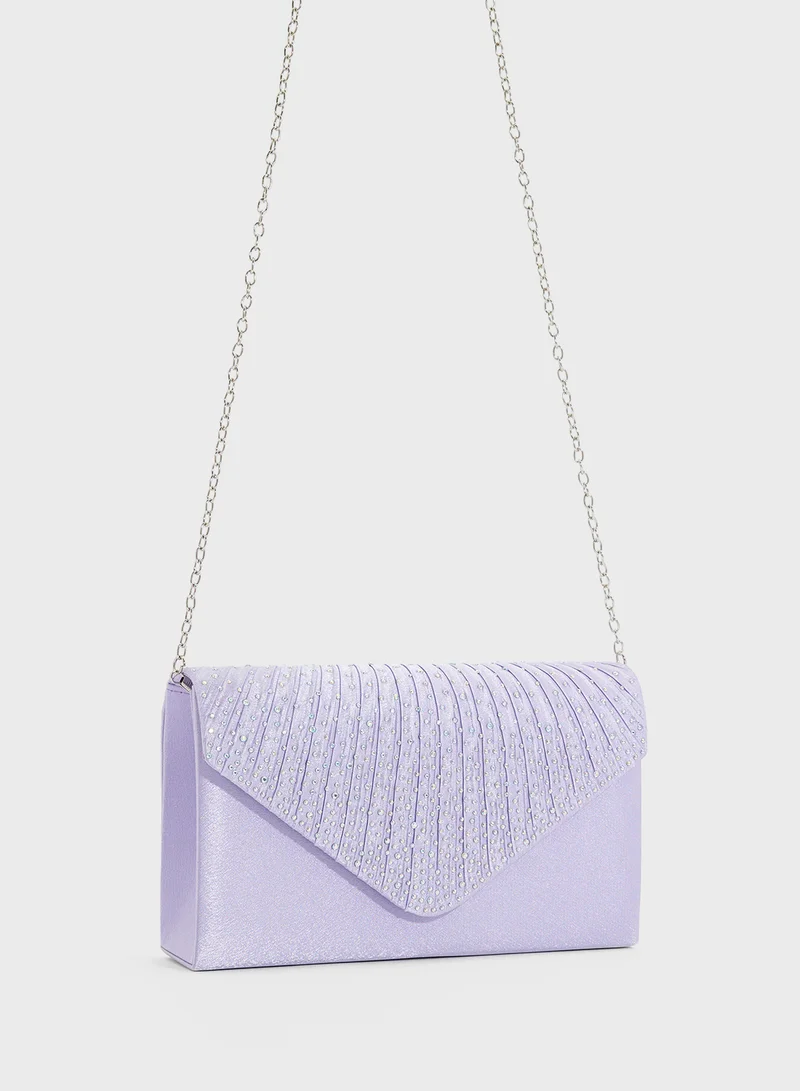 Ella Limited Edition Pleated Embellished Clutch Bag