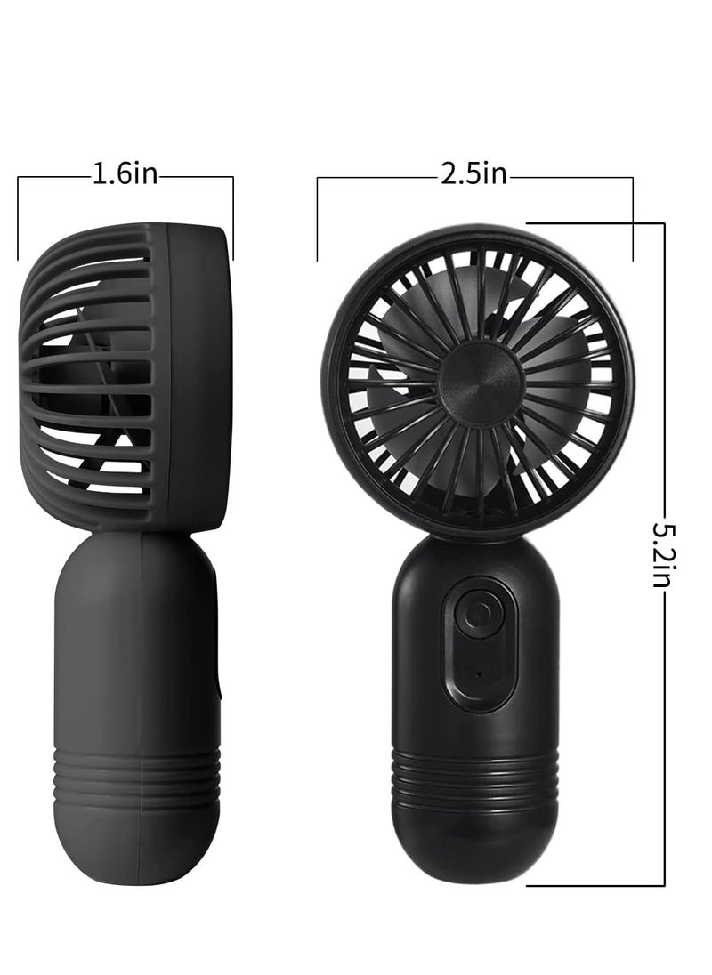 Excefore Mini Handheld Fan, Portable Travel Fan, Battery Operated Small Personal Fan,  Mini Hand Held Fan with USB Rechargeable 400mAh Battery, Quiet<30dB 3 Speeds for Travel Camping Outdoor Home Office 2PCS  - Image 2