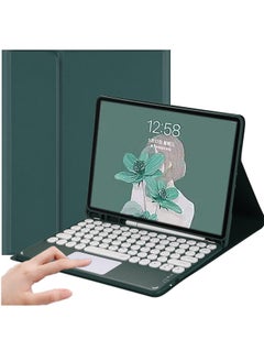 iPad 10th Generation 2022 Keyboard Case with Touchpad Cute Round Key Color Keyboard iPad 10 10.9 inch Detachable Touch Keyboard Slim Smart Cover with Pencil Holder