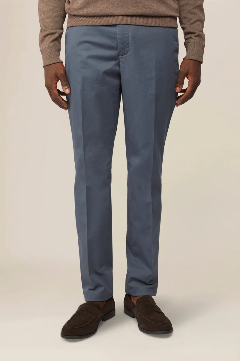Doppelganger Blue Men's classic regular fit chino trousers - Cerulean for Men | Best Price UAE