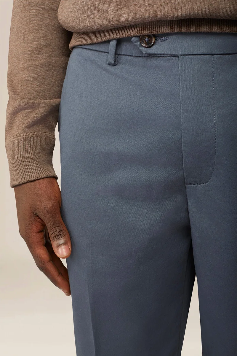 Doppelganger Blue Men's classic regular fit chino trousers - Cerulean for Men | Best Price UAE