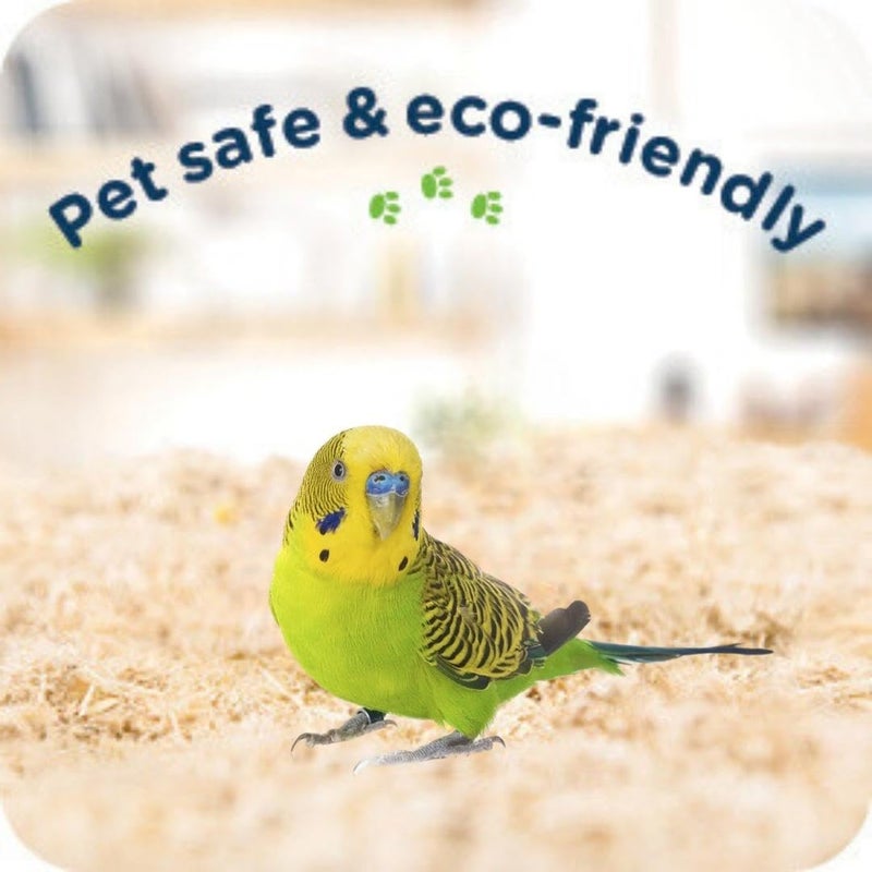 Sage Square رقائق الخشب 150 جرام - فراش طبيعي ناعم ممتاز للطيور والحيوانات الصغيرة - مادة تعشيش مريحة - مثالية للطيور، والهامستر، والجرذان، والأرانب، وخنازير غينيا 100% آمنة وصحية - Image 5