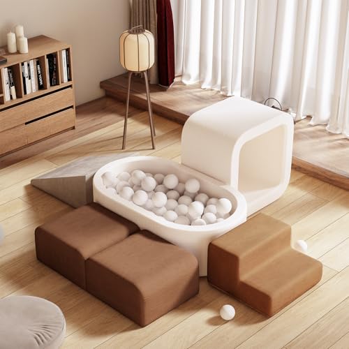 BanaSuper 6Piece Climbing Toys for Toddlers Kids Foam Blocks Playset with Ball Pit Balls not Included Toddler Indoor Soft Play Gym Activity Play Set for Crawling Sliding and Playing - Image 5