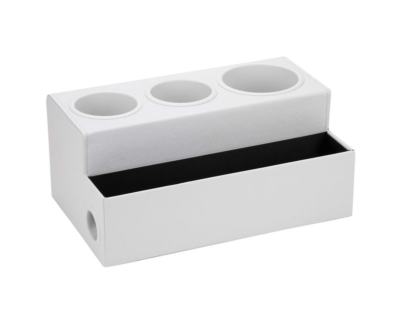 J JACKCUBE DESIGN Hair Tool Organizer Dryer Holder Hair Styling Accessories Organizer Bathroom Storage Countertop with 3 Holes(White) â€“ MK154D - Image 4