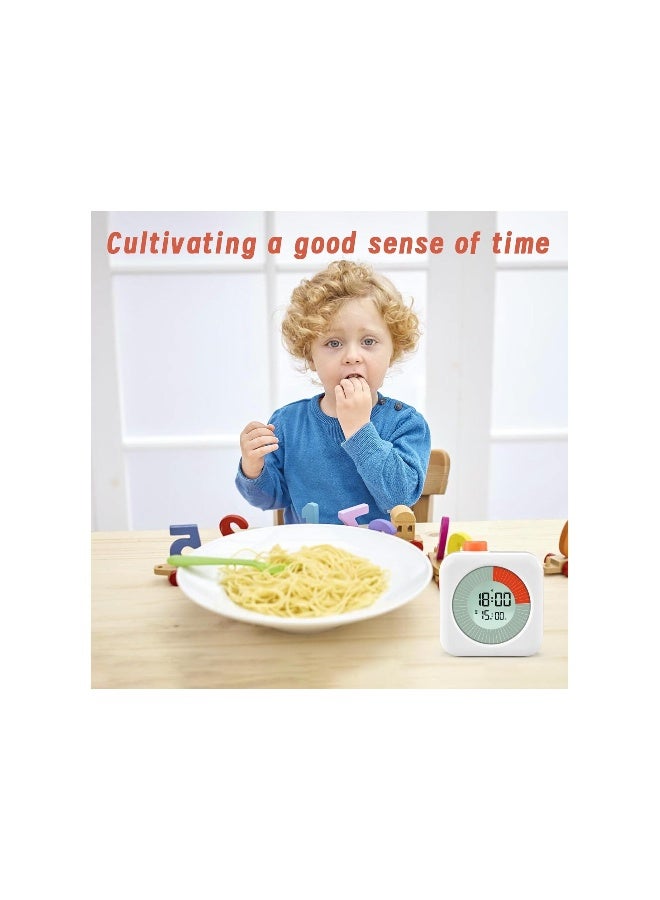 Interactive 60-Minute Visual Timer for Kids u0026 Adults, Easy-to-Read Countdown Clock with Alarm, Time Management Tool for Classroom, Homework, Kitchen u0026 Office, Dual Mode, Snooze Function, Por - Image 5