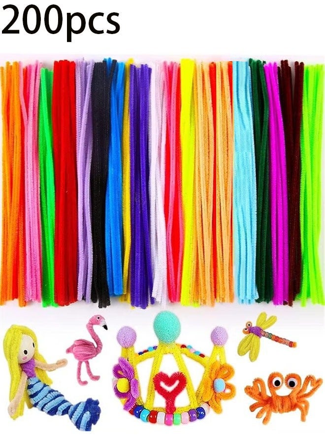 Ailily 200 Pieces Pipe Cleaners, Chenille Rods, Pipe Cleaners for Crafts, Pipe Cleaners for Arts and Crafts Projects Crafts Creative DIY Decorations, Multiple Colors  - Image 1