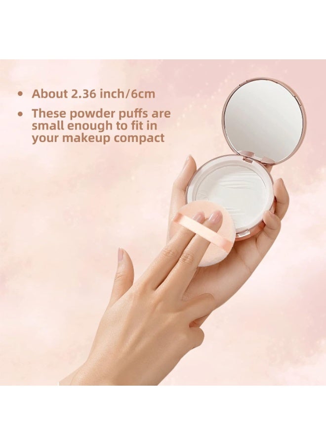 6 Pieces Cotton Makeup Powder Puffs 8 cm – Soft Round Face and Body Powder Puffs for Loose Powder, Pressed Powder, Foundation, BB Cream, Blush and Cushion Makeup, Washable and Reusable Cosmetic Sponges - Image 4