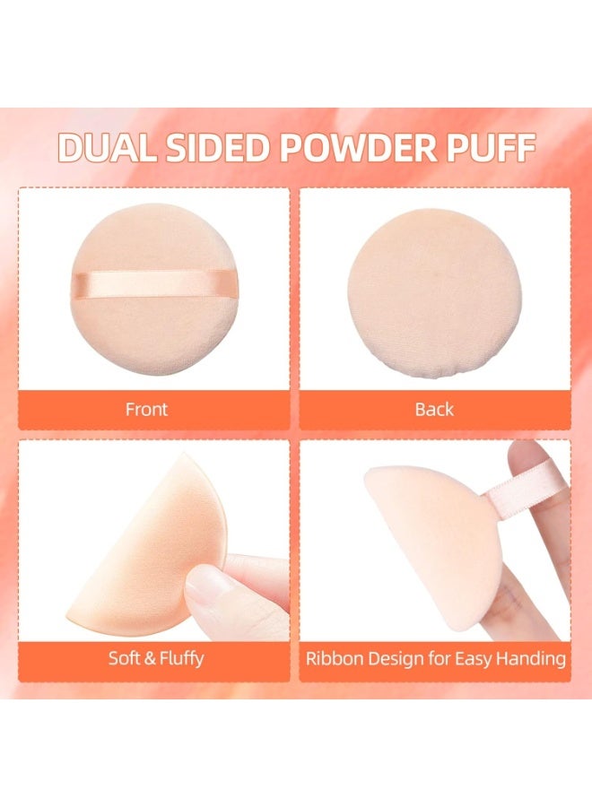 6 Pieces Cotton Makeup Powder Puffs 8 cm – Soft Round Face and Body Powder Puffs for Loose Powder, Pressed Powder, Foundation, BB Cream, Blush and Cushion Makeup, Washable and Reusable Cosmetic Sponges - Image 3