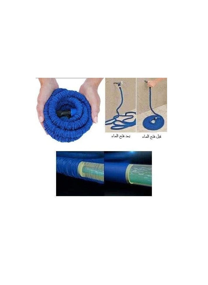 ماركة غير محددة Expanding Hose - 100Feet - 30 Meters blue - خرطوم مياه قابل للتمدد - 100 قدم - ازرق  - Image 4