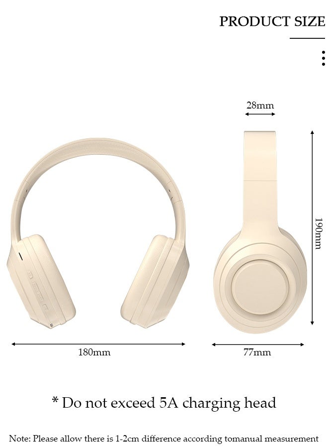 DUNISO Bluetooth Headphones Over Ear Wireless Headphones with Microphone Teenager Use HiFi Stereo Foldable Lightweight Headset, Deep Bass for Home Office Cellphone PC - Image 2