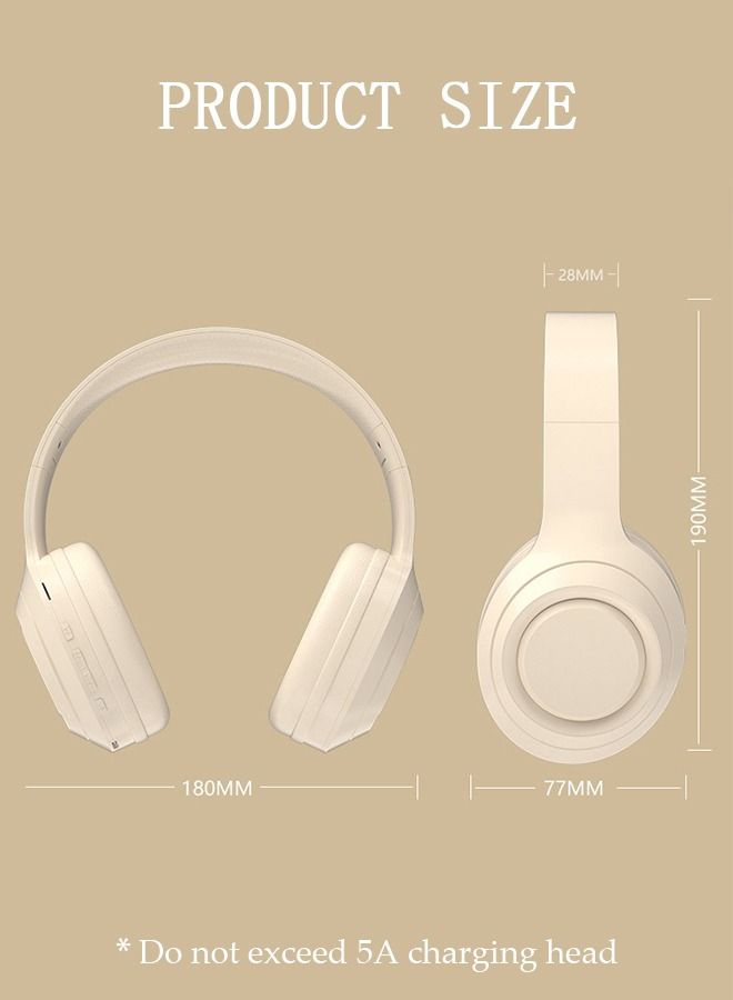 Bluetooth Headphones Over Ear Wireless Headphones with Microphone Teenager Use HiFi Stereo Foldable Lightweight Headset, Deep Bass for Home Office Cellphone PC