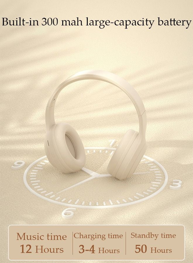 Bluetooth Headphones Over Ear Wireless Headphones with Microphone Teenager Use HiFi Stereo Foldable Lightweight Headset, Deep Bass for Home Office Cellphone PC