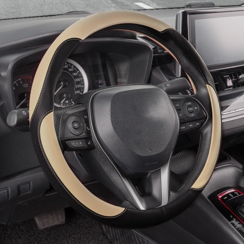 Car Steering Wheel Cover PU Leather Universal 38cm - Image 1