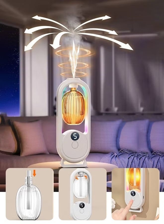 JS Essential Oil Diffuser Room Air Freshener Waterless Aromatherapy Diffusers for Home - Waterless Fragrance Sprayer Room/Bedroom/Car/Office/Desk - Large Capacity Diffuser for Pure Scent with 1 Oils - Image 5