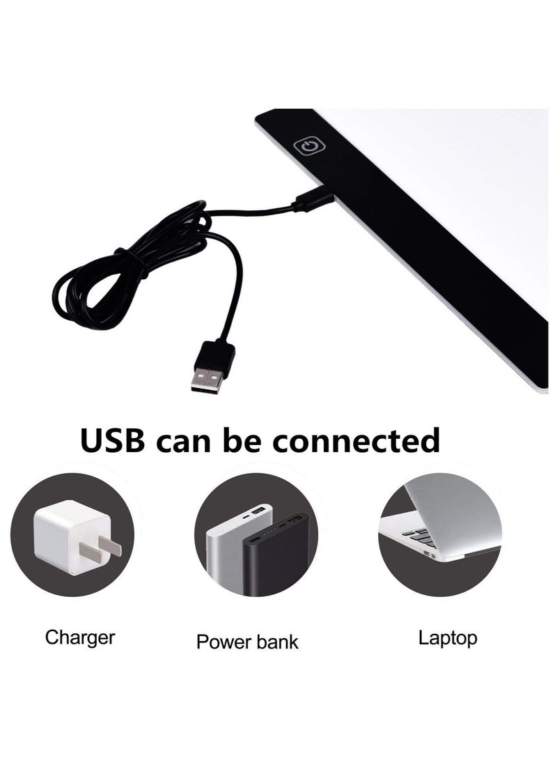 Beauenty LED Pad for Diamond Painting A4 Light Box of Rhinestone Embroidery USB LED Tracing for Artists Drawing Sketching Animation Designing Stencilling (LED pad) - Image 3