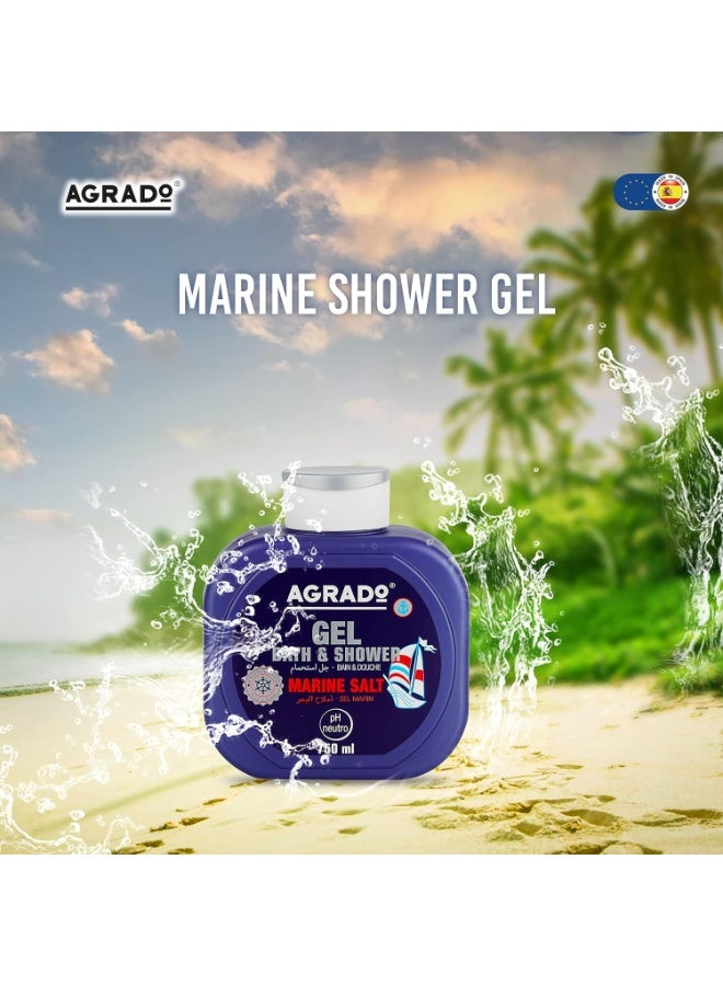 AGRADO Bath & Shower Gel Marine Salt Blue 750 ML - Image 2